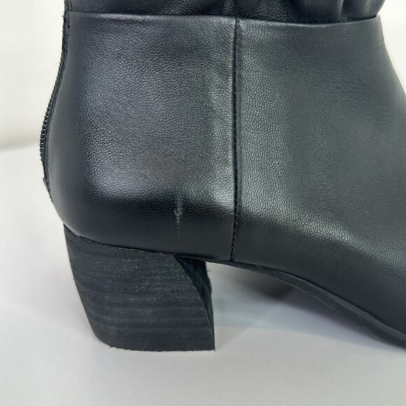 LORI GOLDSTEIN Black Collection Open Toe Ankle Booties With Ruching Detail Sz 6 - Picture 9 of 10